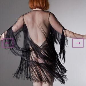 DISCONTINUED Thistle & Spire Fringe Benefits Robe S/XS